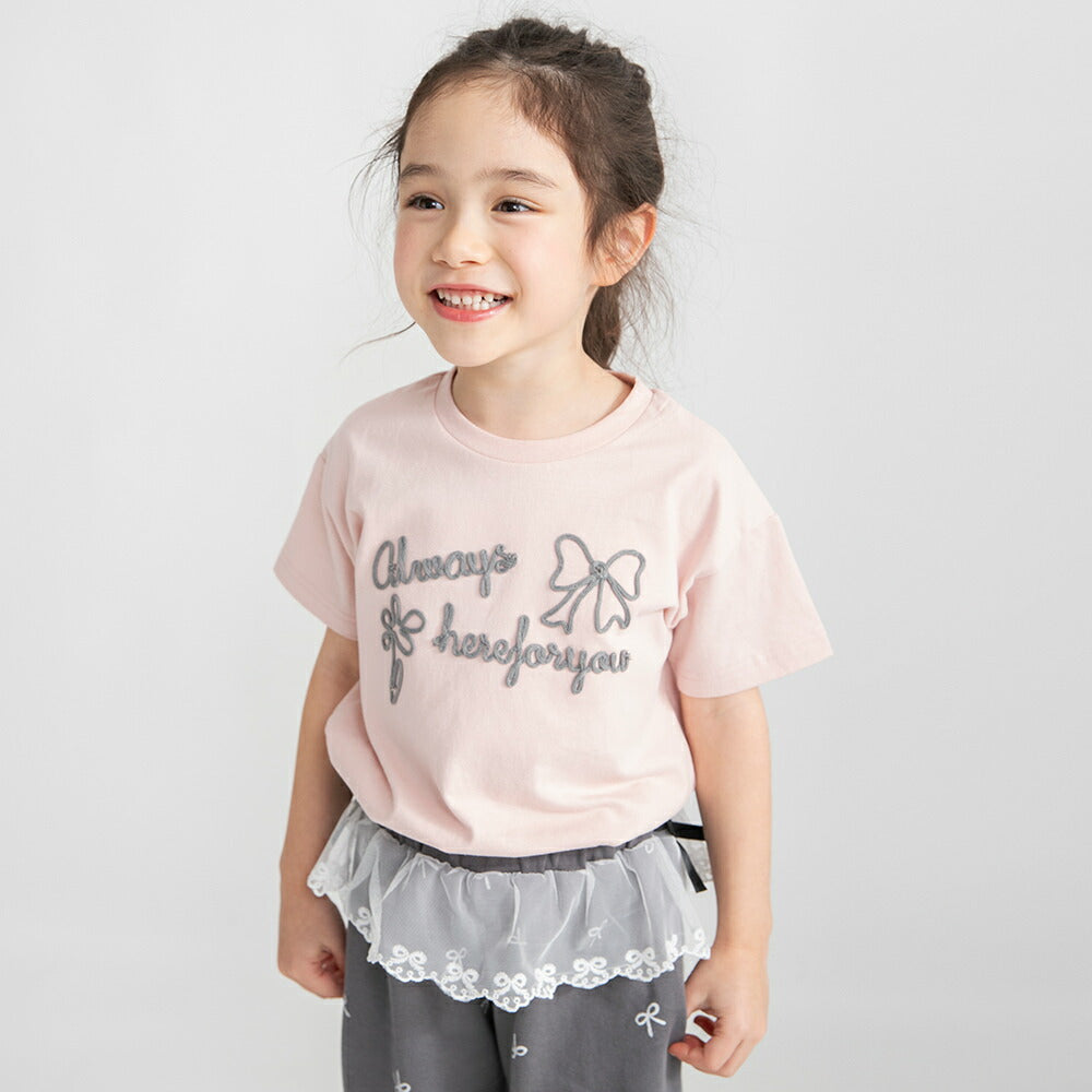 日本童裝 Branshes 立體刺繡上衣 80-150cm 女童款 夏季 TOPS