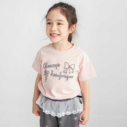 日本童裝 Branshes 立體刺繡上衣 80-150cm 女童款 夏季 TOPS