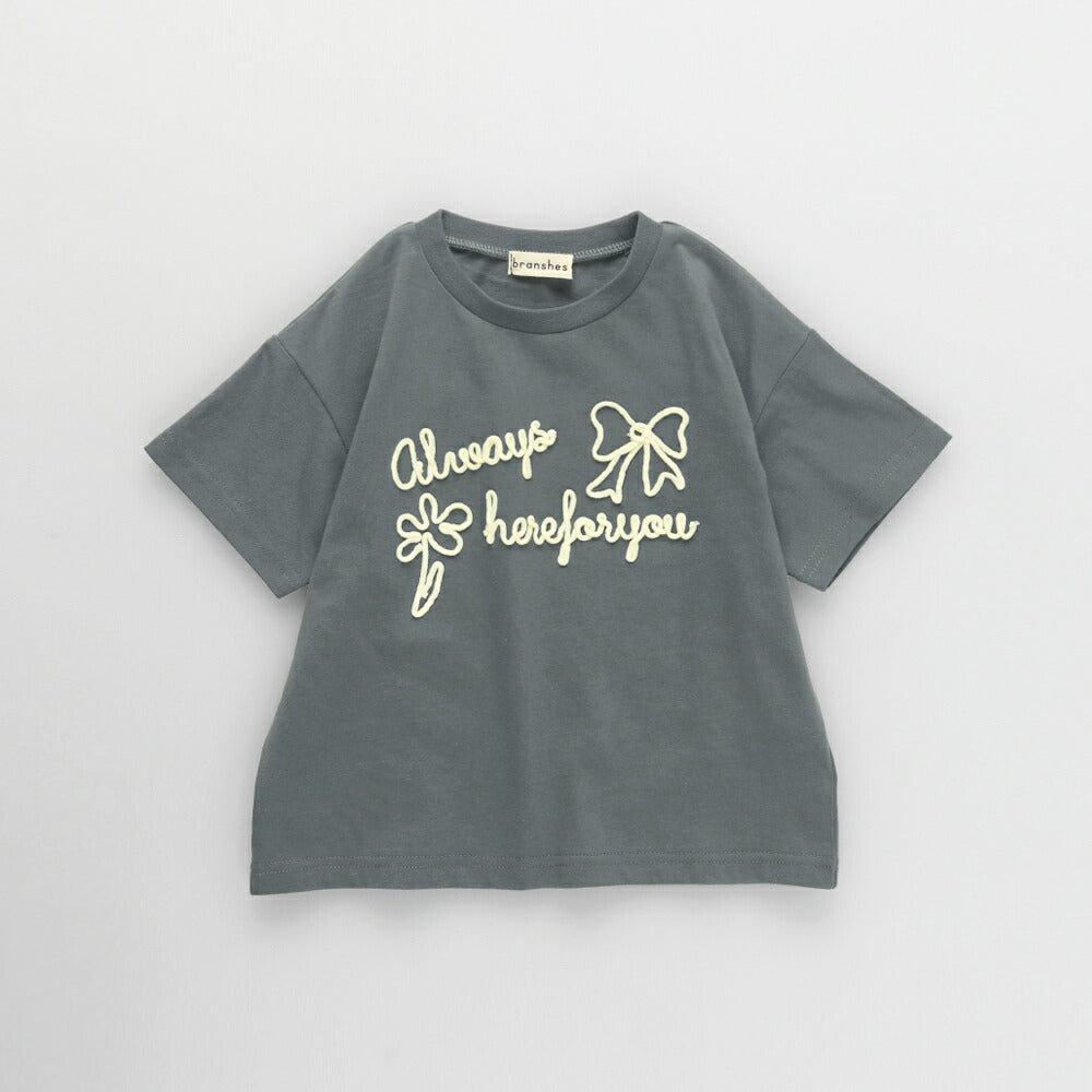 日本童裝 Branshes 立體刺繡上衣 80-150cm 女童款 夏季 TOPS