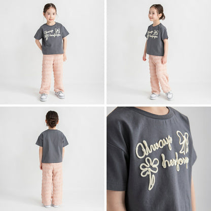 日本童裝 Branshes 立體刺繡上衣 80-150cm 女童款 夏季 TOPS