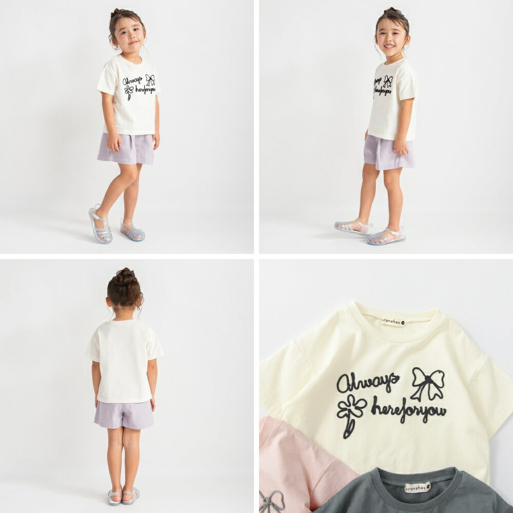 日本童裝 Branshes 立體刺繡上衣 80-150cm 女童款 夏季 TOPS