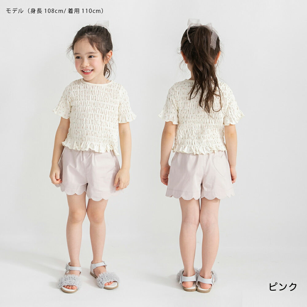 日本童裝 Branshes 打攬皺皺碎花上衣 80-150cm 女童款 夏季 TOPS