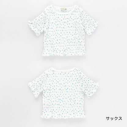 日本童裝 Branshes 打攬皺皺碎花上衣 80-150cm 女童款 夏季 TOPS