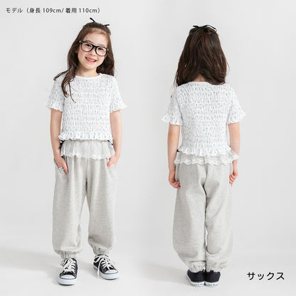 日本童裝 Branshes 打攬皺皺碎花上衣 80-150cm 女童款 夏季 TOPS