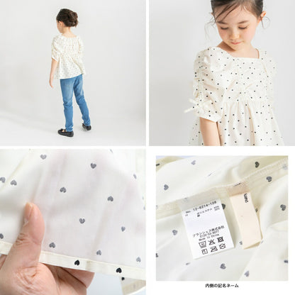 日本童裝 Branshes 緞帶蝴蝶結手袖上衣 90-150cm 女童款 夏季 TOPS