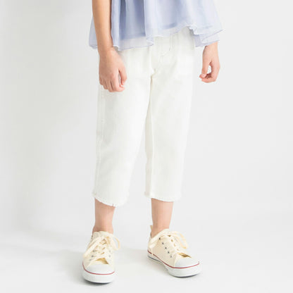 日本童裝 Branshes 流蘇邊七分牛仔褲 90-150cm 女童款 夏季 PANTS