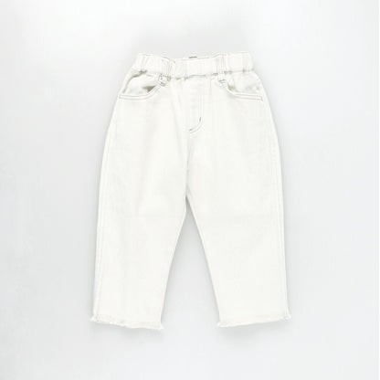 日本童裝 Branshes 流蘇邊七分牛仔褲 90-150cm 女童款 夏季 PANTS