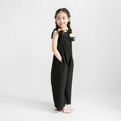 日本童裝 Branshes 提花吊帶連身褲 80-150cm 女童款 夏季 Jumpsuit