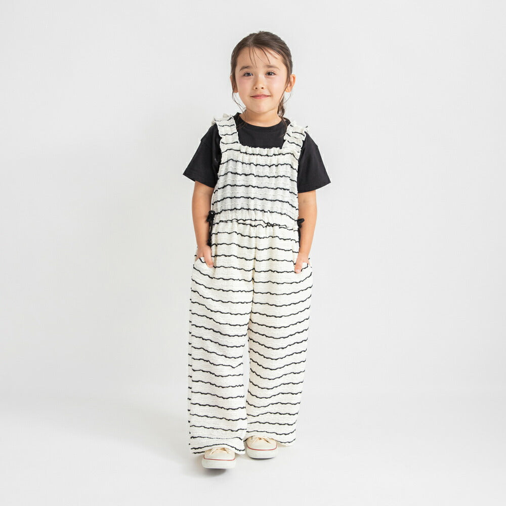 日本童裝 Branshes 提花吊帶連身褲 80-150cm 女童款 夏季 Jumpsuit