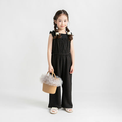 日本童裝 Branshes 提花吊帶連身褲 80-150cm 女童款 夏季 Jumpsuit