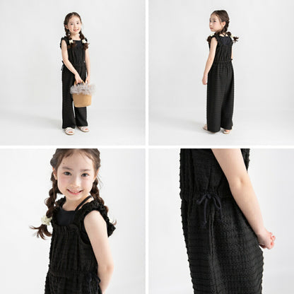日本童裝 Branshes 提花吊帶連身褲 80-150cm 女童款 夏季 Jumpsuit