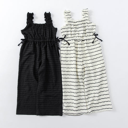 日本童裝 Branshes 提花吊帶連身褲 80-150cm 女童款 夏季 Jumpsuit