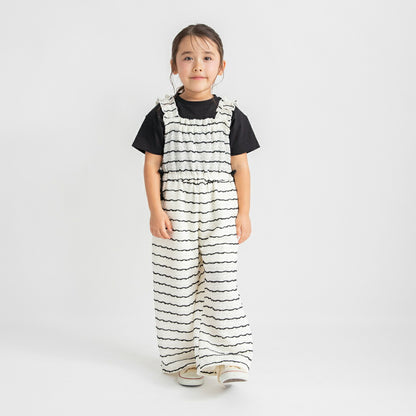 日本童裝 Branshes 提花吊帶連身褲 80-150cm 女童款 夏季 Jumpsuit