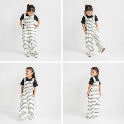 日本童裝 Branshes 提花吊帶連身褲 80-150cm 女童款 夏季 Jumpsuit