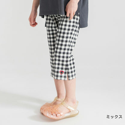 日本童裝 Branshes 心形刺繡彈力七分褲 80-130cm 女童款 夏季 PANTS