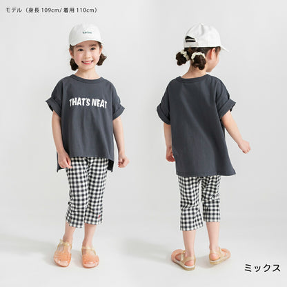日本童裝 Branshes 心形刺繡彈力七分褲 80-130cm 女童款 夏季 PANTS