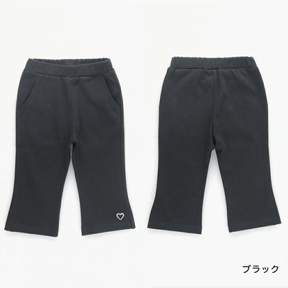 日本童裝 Branshes 心形刺繡彈力七分褲 80-130cm 女童款 夏季 PANTS