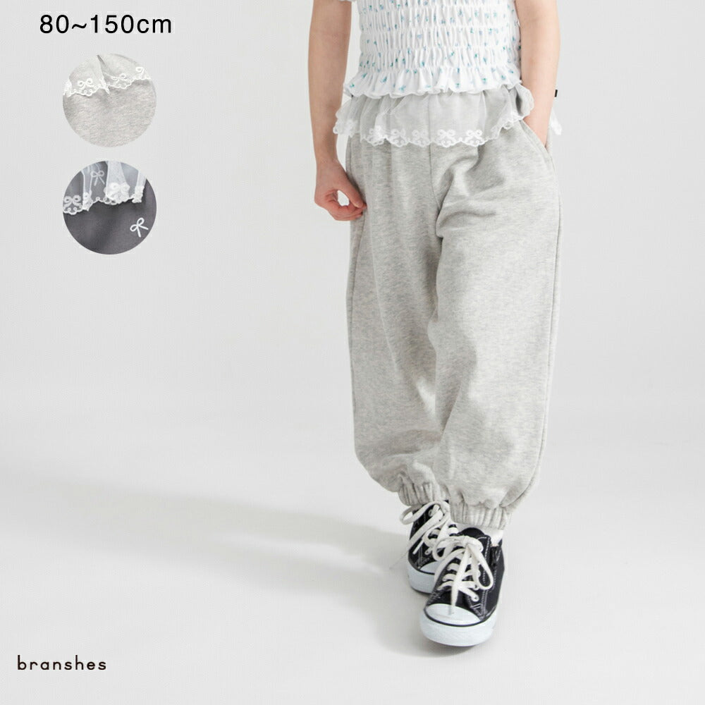 日本童裝 Branshes 蕾絲腰帶運動褲 80-150cm 女童款 夏季 PANTS