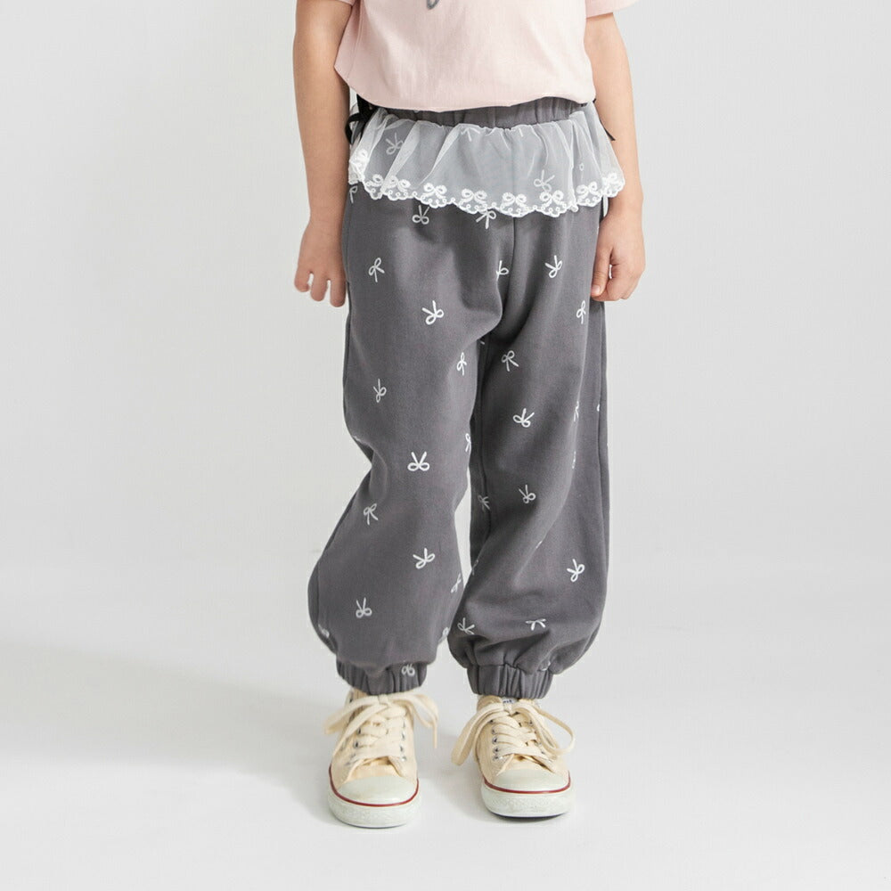 日本童裝 Branshes 蕾絲腰帶運動褲 80-150cm 女童款 夏季 PANTS
