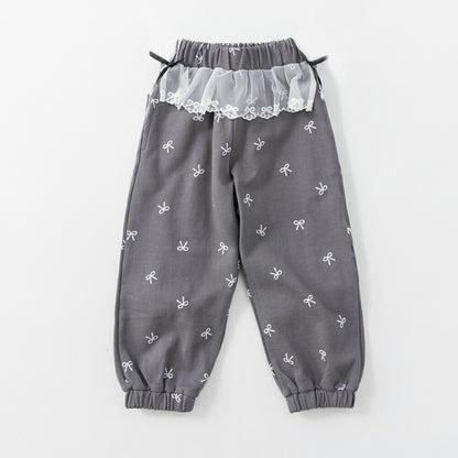 日本童裝 Branshes 蕾絲腰帶運動褲 80-150cm 女童款 夏季 PANTS