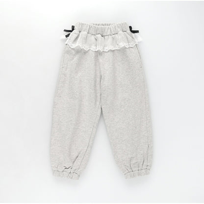 日本童裝 Branshes 蕾絲腰帶運動褲 80-150cm 女童款 夏季 PANTS
