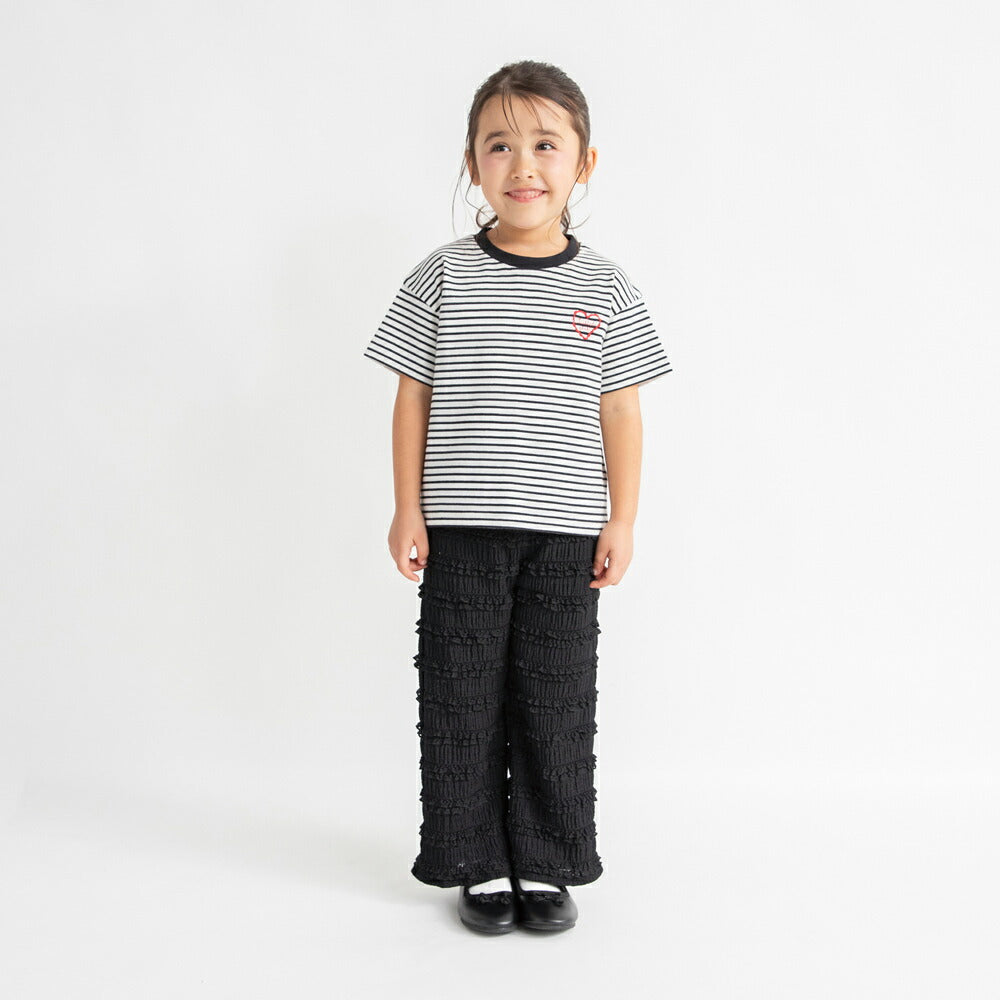 日本童裝 Branshes 提花花邊長褲 80-150cm 女童款 夏季 PANTS