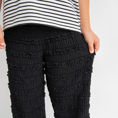 日本童裝 Branshes 提花花邊長褲 80-150cm 女童款 夏季 PANTS
