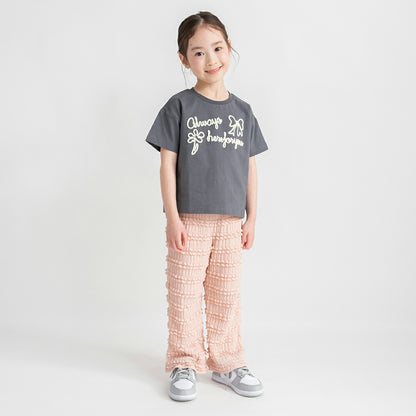 日本童裝 Branshes 提花花邊長褲 80-150cm 女童款 夏季 PANTS