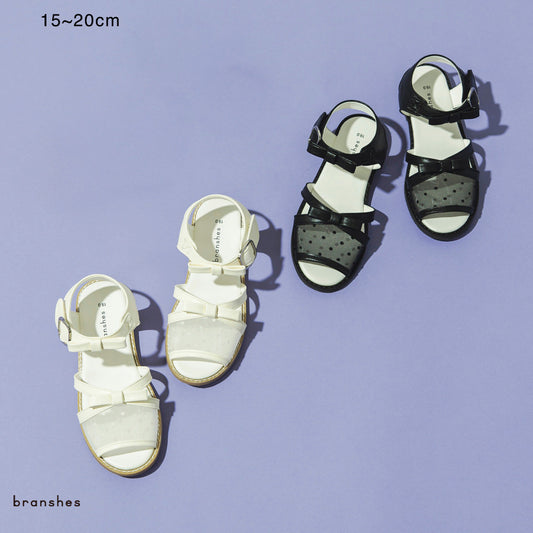 日本直送 Branshes 透明緞帶涼鞋 15-20cm 鞋系列 其他品牌