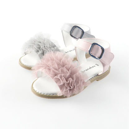 日本直送 Branshes 薄紗荷葉邊涼鞋 15-21cm 鞋系列 其他品牌