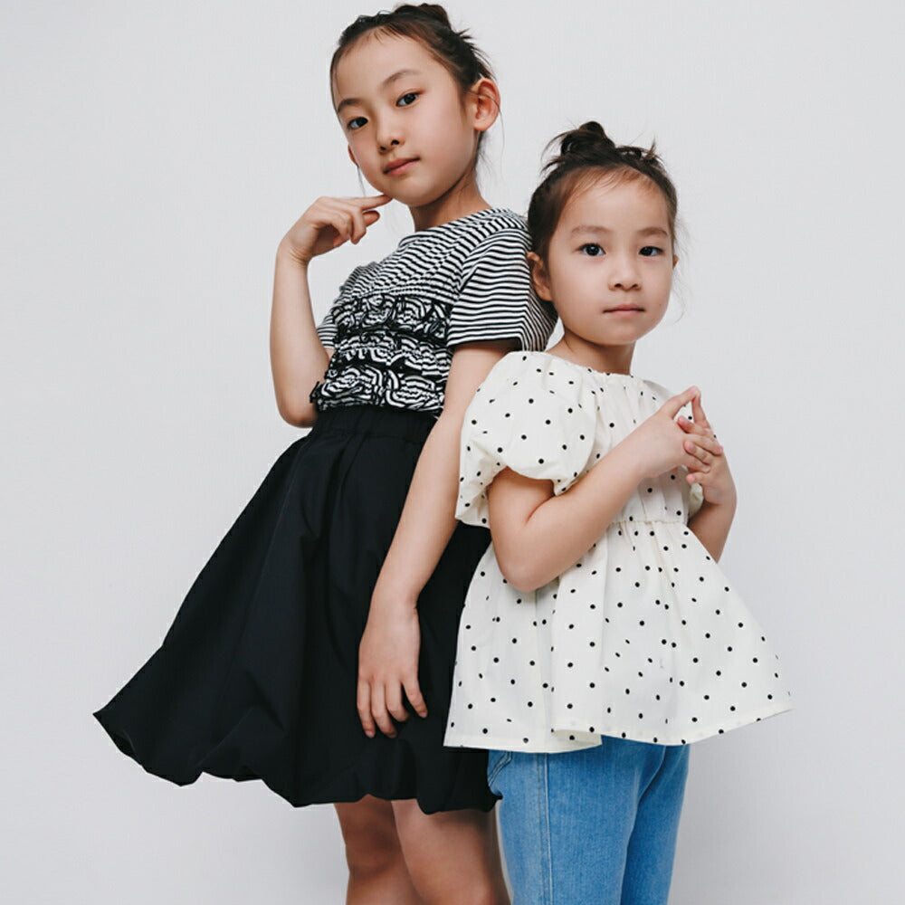 日本童裝 Branshes 【b.+A】燈籠袖襯衫 90-150cm 女童款 夏季 TOPS