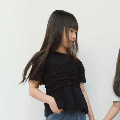 日本童裝 Branshes 【b.+A】皺褶上衣 90-150cm 女童款 夏季 TOPS