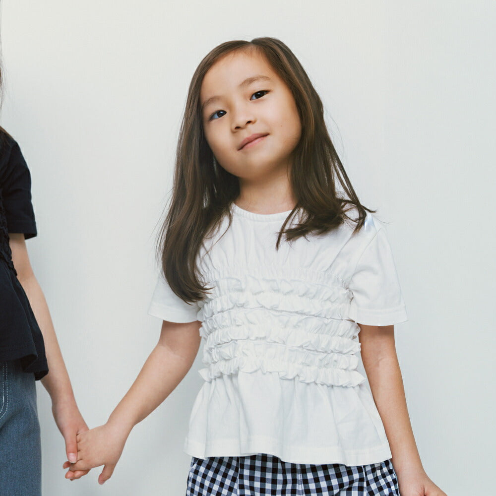 日本童裝 Branshes 【b.+A】皺褶上衣 90-150cm 女童款 夏季 TOPS