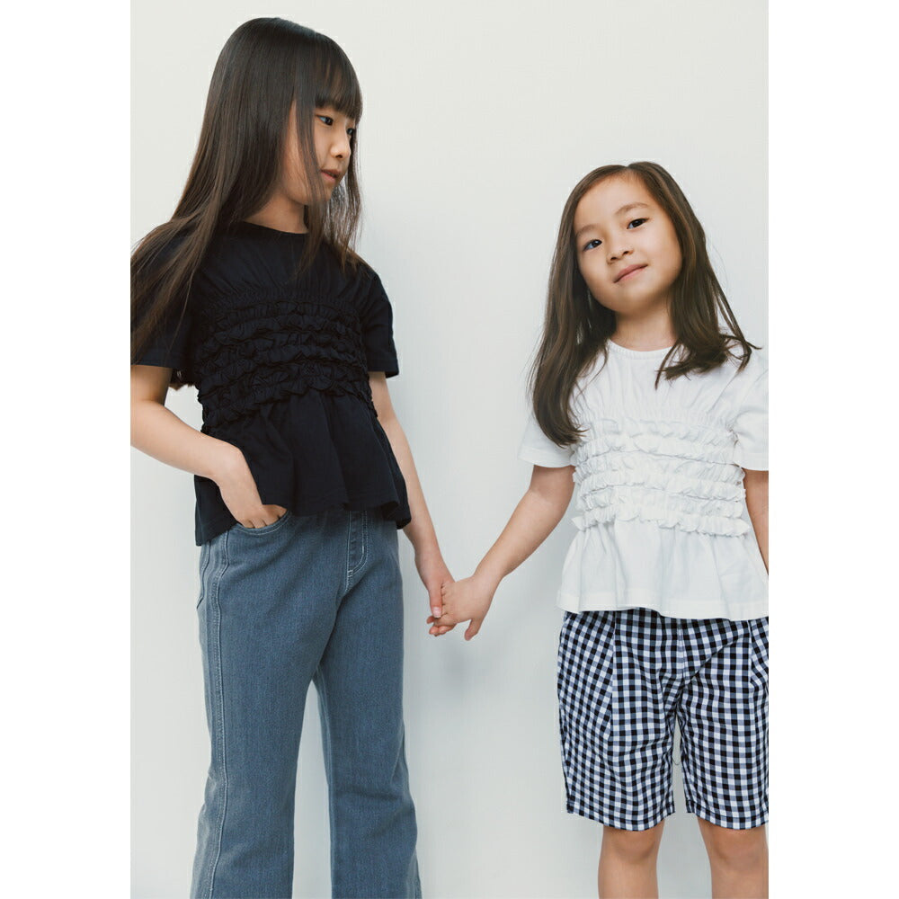 日本童裝 Branshes 【b.+A】皺褶上衣 90-150cm 女童款 夏季 TOPS