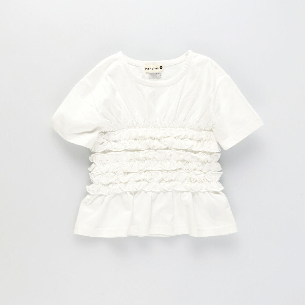 日本童裝 Branshes 【b.+A】皺褶上衣 90-150cm 女童款 夏季 TOPS