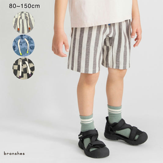 日本童裝 Branshes 巴拿馬織紋全印花短褲 80-150cm 男童款 夏季 PANTS