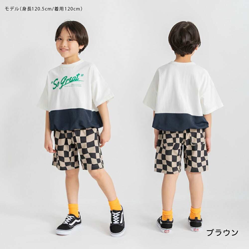 日本童裝 Branshes 巴拿馬織紋全印花短褲 80-150cm 男童款 夏季 PANTS