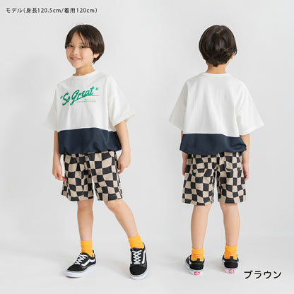 日本童裝 Branshes 巴拿馬織紋全印花短褲 80-150cm 男童款 夏季 PANTS