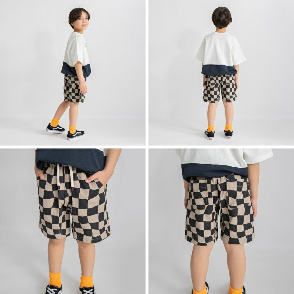 日本童裝 Branshes 巴拿馬織紋全印花短褲 80-150cm 男童款 夏季 PANTS