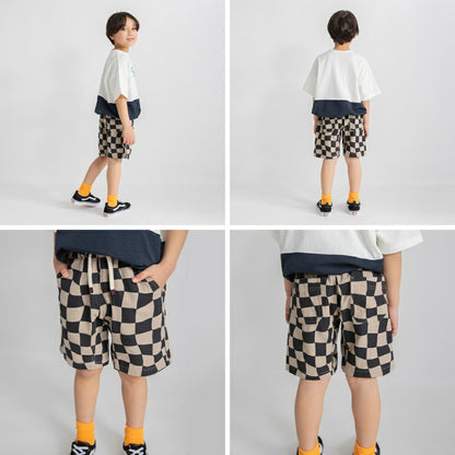 日本童裝 Branshes 巴拿馬織紋全印花短褲 80-150cm 男童款 夏季 PANTS