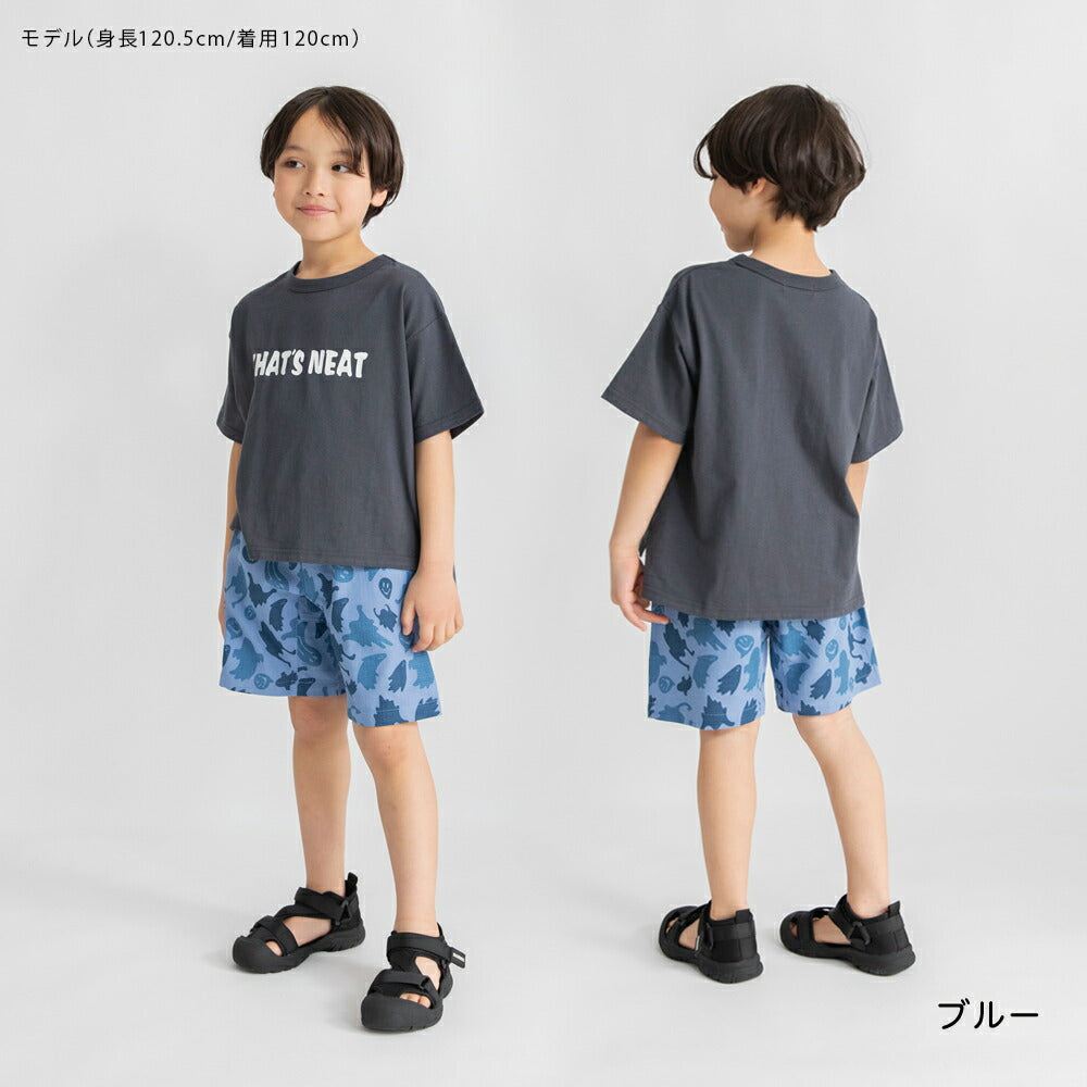 日本童裝 Branshes 巴拿馬織紋全印花短褲 80-150cm 男童款 夏季 PANTS