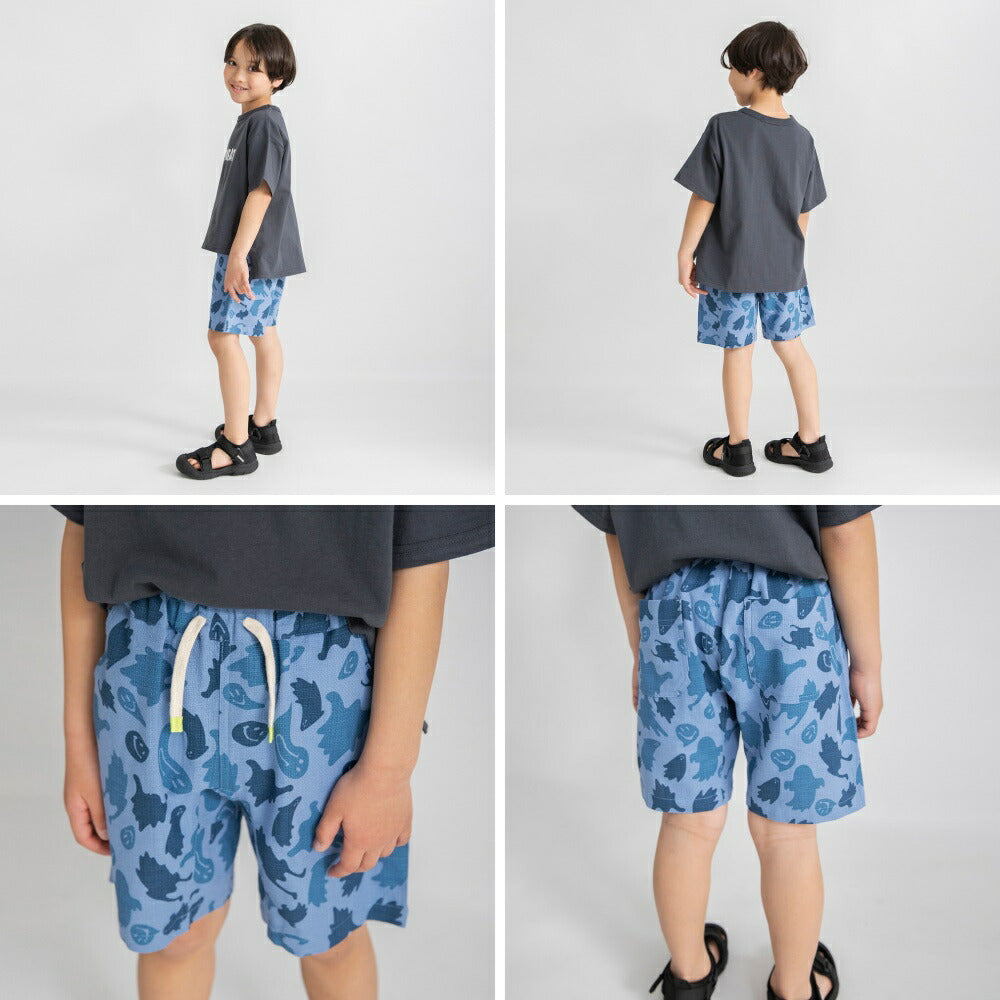 日本童裝 Branshes 巴拿馬織紋全印花短褲 80-150cm 男童款 夏季 PANTS