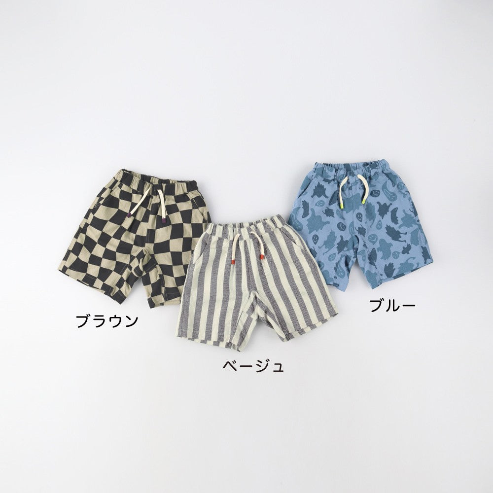 日本童裝 Branshes 巴拿馬織紋全印花短褲 80-150cm 男童款 夏季 PANTS