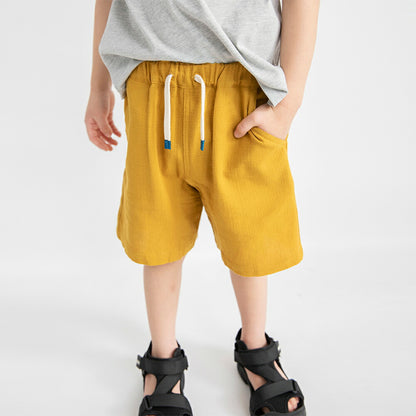 日本童裝 Branshes 巴拿馬織紋彩色短褲 80-150cm 男童款 夏季 PANTS