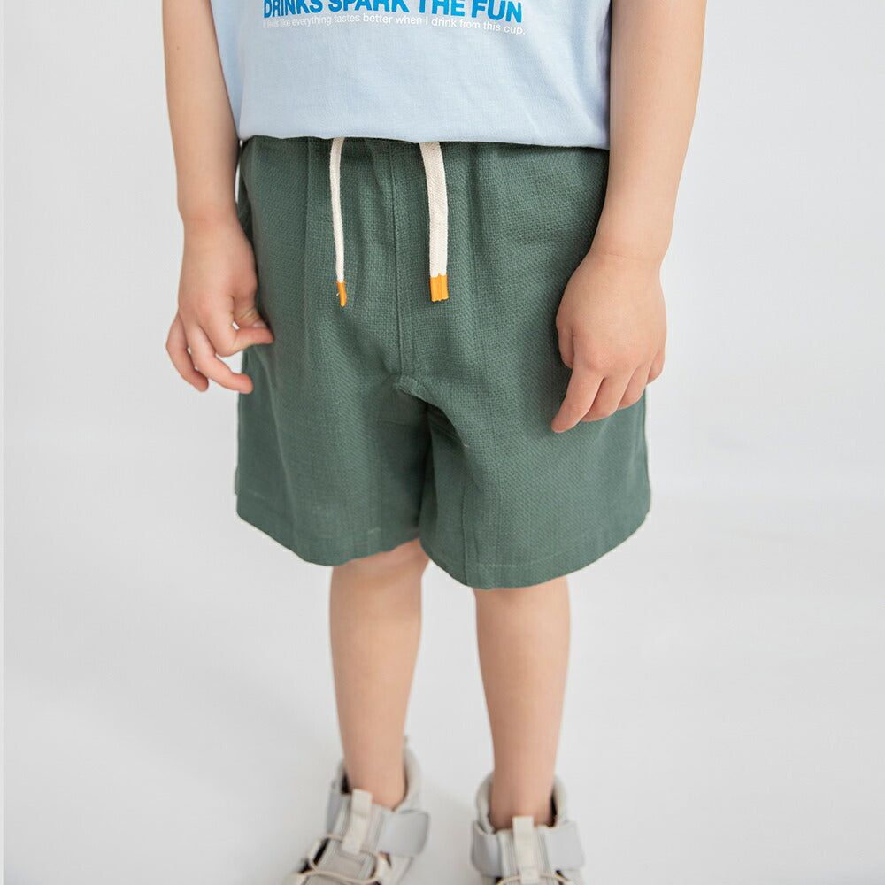日本童裝 Branshes 巴拿馬織紋彩色短褲 80-150cm 男童款 夏季 PANTS