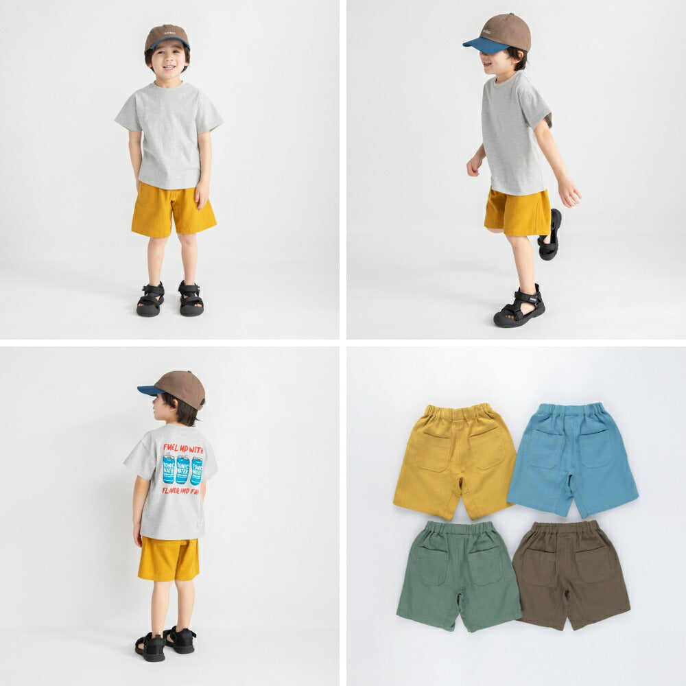 日本童裝 Branshes 巴拿馬織紋彩色短褲 80-150cm 男童款 夏季 PANTS
