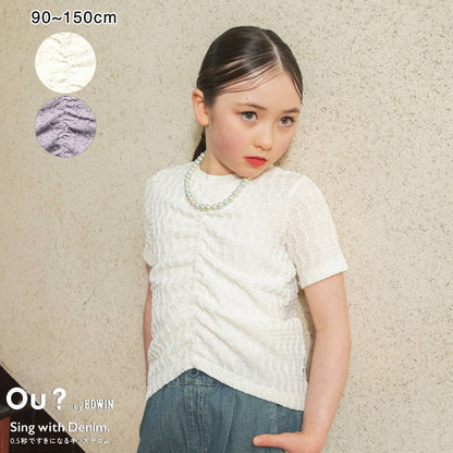 日本童裝 Branshes【Ou? by EDWIN】皺褶短袖上衣 90-150cm 女童款 夏季 TOPS