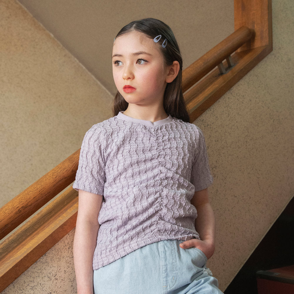 日本童裝 Branshes【Ou? by EDWIN】皺褶短袖上衣 90-150cm 女童款 夏季 TOPS