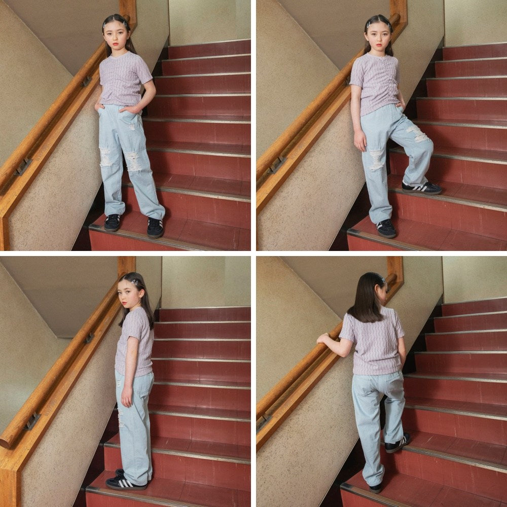 日本童裝 Branshes【Ou? by EDWIN】皺褶短袖上衣 90-150cm 女童款 夏季 TOPS