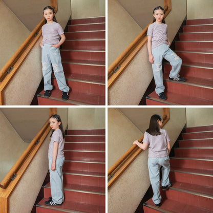 日本童裝 Branshes【Ou? by EDWIN】皺褶短袖上衣 90-150cm 女童款 夏季 TOPS